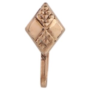 Gold Plated Antique Kite Shaped Nose pin for Women