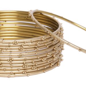 Gold Plated Bangles Set of 12 for Women