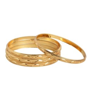 Gold Plated Bangles Set of 4 for Women