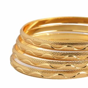 Gold Plated Bangles Set of 4 for Women
