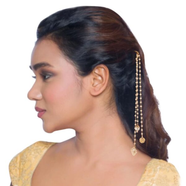 Gorgeous Golden Bobby Pins with chain and drops-SP1217GC02GM