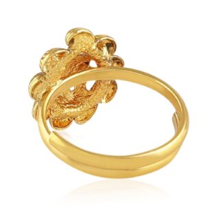 Gold Plated Drop Design Floral Toe Rings for Women