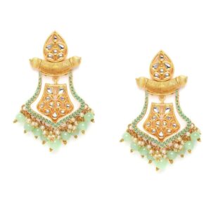 Gold Plated Enamel Kundan Earrings for women And Girls