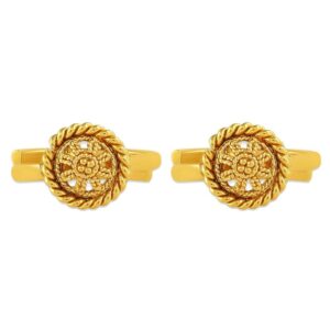 Gold Plated Ethnic Circle Toe Rings for Women
