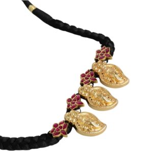 Gold plated Ganesha temple Jewellery set for women