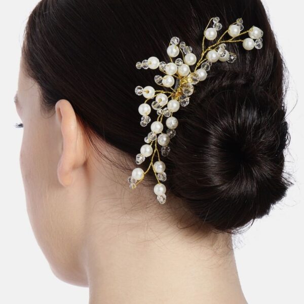 Gold Plated Beaded Tiara-TR0221RR84GLCT