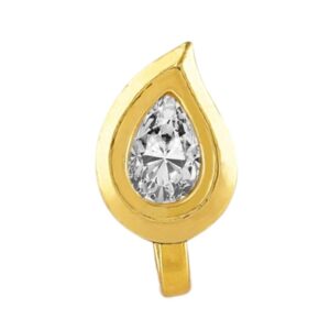 Gold Plated Kairi Design Kundan Nose Pin for Women