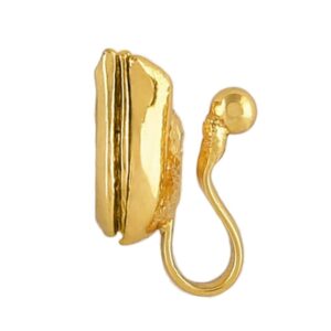 Gold Plated Kairi Design Kundan Nose Pin for Women
