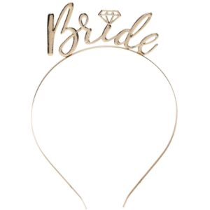 Gold Plated Party Wear Bride Hairband Crown for Women