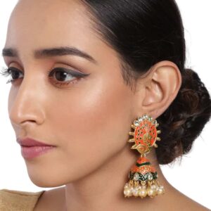 Gold Plated Peacock Shaped Jhumki