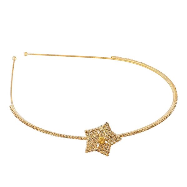 HB0517GC9203GFLCT -AccessHer Partywear stone Star Shape Hair Band for Girls - access-her