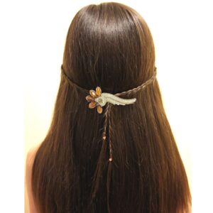 Gold Plated Rhinestones Studded Hair Barrette Buckle Clip for Women