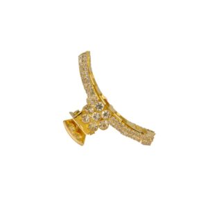 Gold Plated Rhinestones Studded Hair Claw Clip for Women