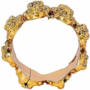 Gold Plated Temple Inspired Traditional Lakshmi Mata Bangles Set of 2 for Women