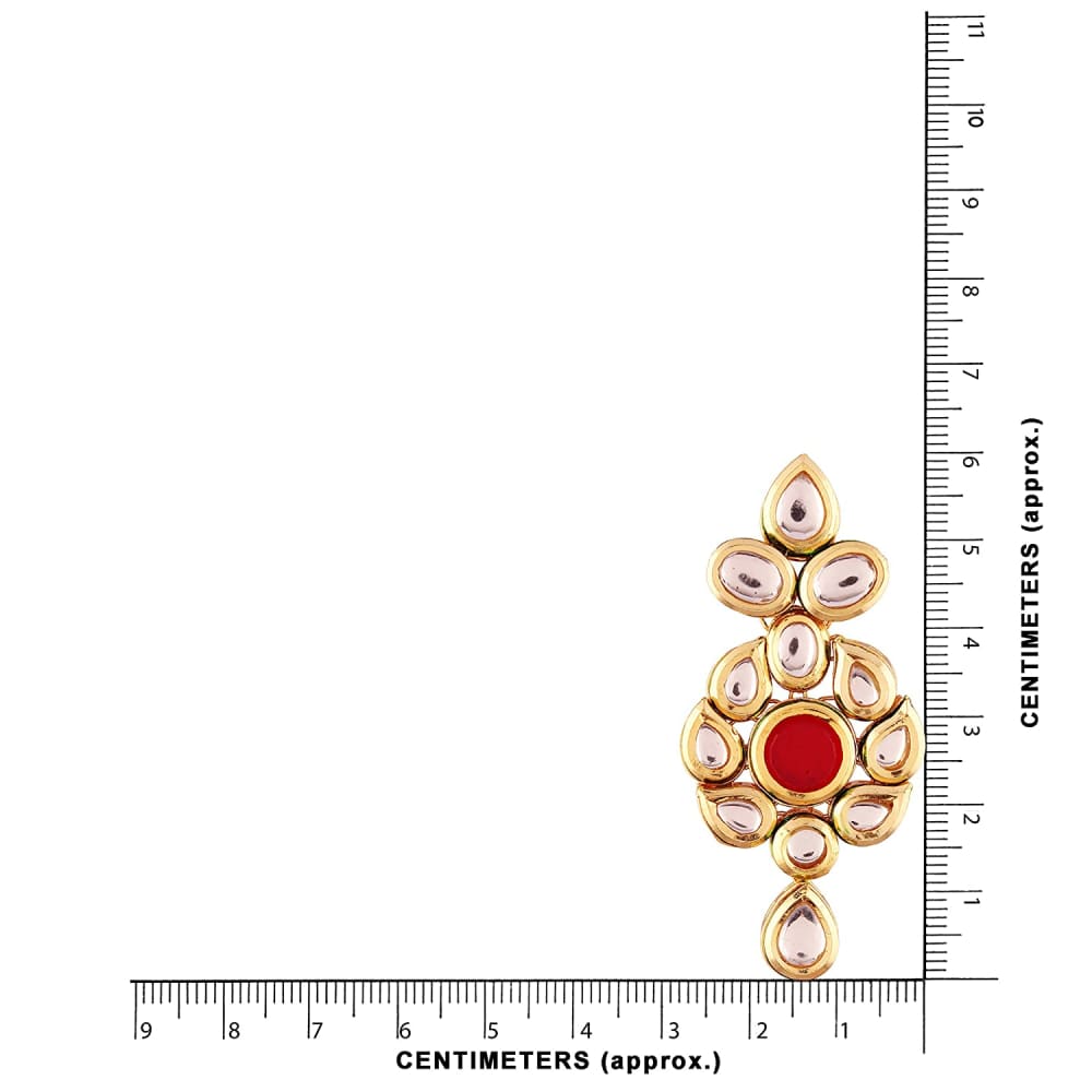ACCESSHER Gold Plated Traditional Dangle Earrings Vilandi
