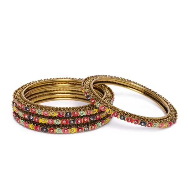 AccessHer Jewellery bridal traditional gold minakari bangles