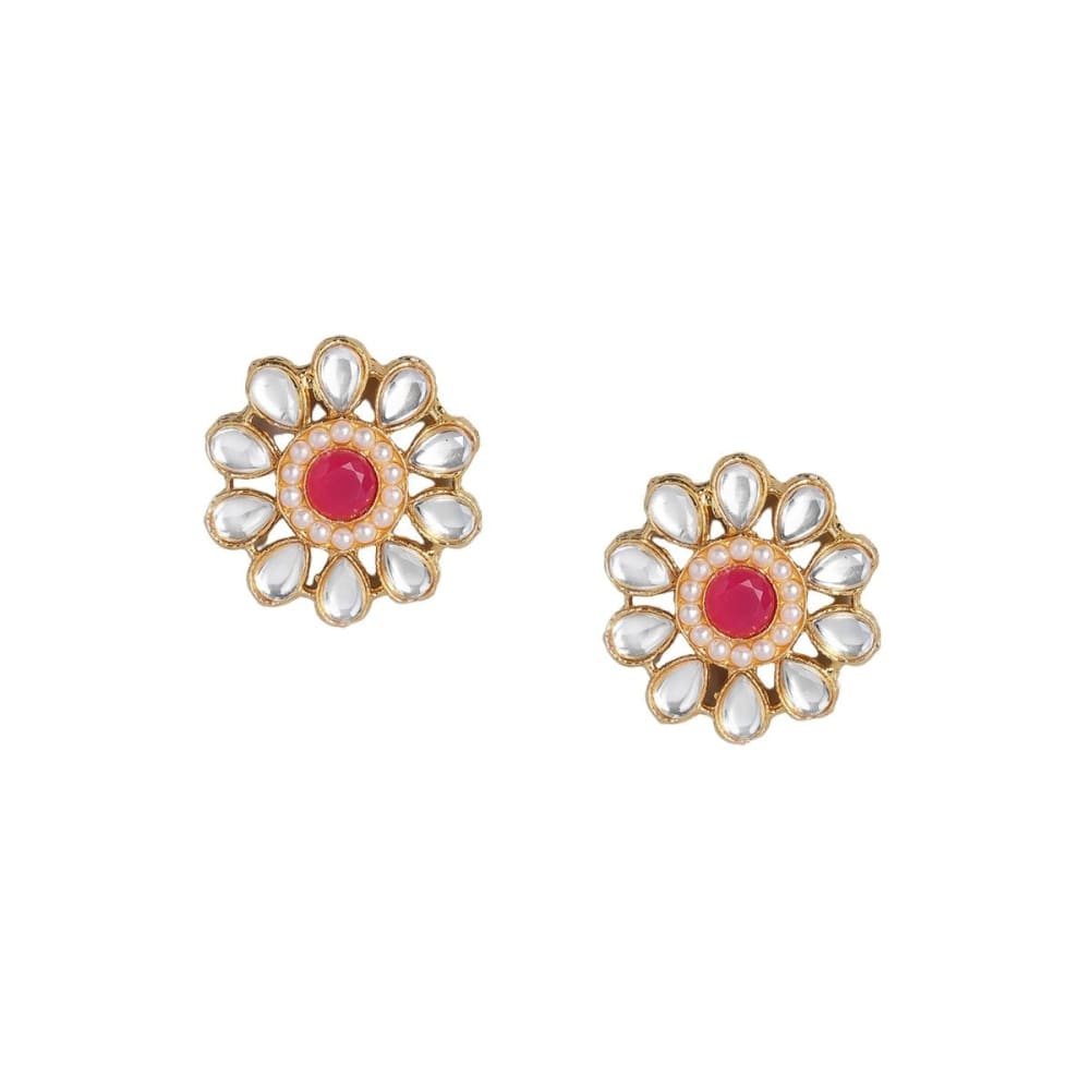 Gold toned emrald and ruby Kundan choker Jewellery set