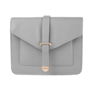 AccessHer Grey Faux Leather Stylish Sling Bag for Women