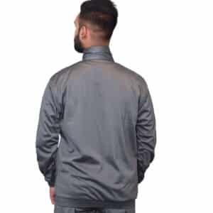 Varjish Dark Grey With White Piping Super Poly Sport Wears Tracksuit