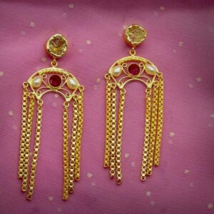 Kundan Stones Used Dangle Earrings for Women