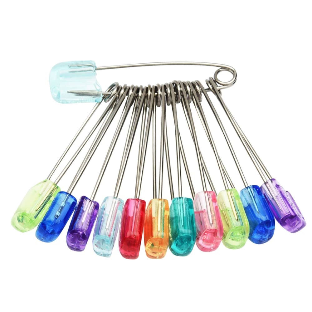 Multi Color Brass Pack of 12 Safety pins- BR0119SNYP57MS