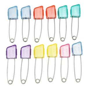 Multi Color Metallic Safety Pins Saree Pins Pack of 12 for Women