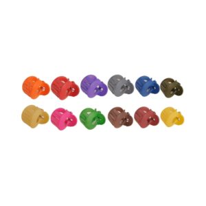 Multicolor Acrylic Small Hair Claw Clip Cluthcers Pack of 12 for Women
