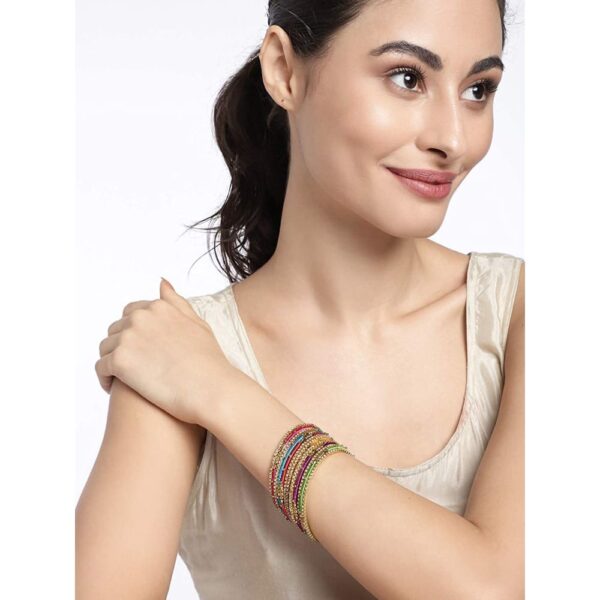 jewellery multicolor colorful silk thread bangles set for