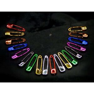 Multicolor Metallic Saree Pin Pack of 18 for Women