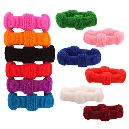 ACCESSHER Multicolor Rubber Hair Band Set of 12