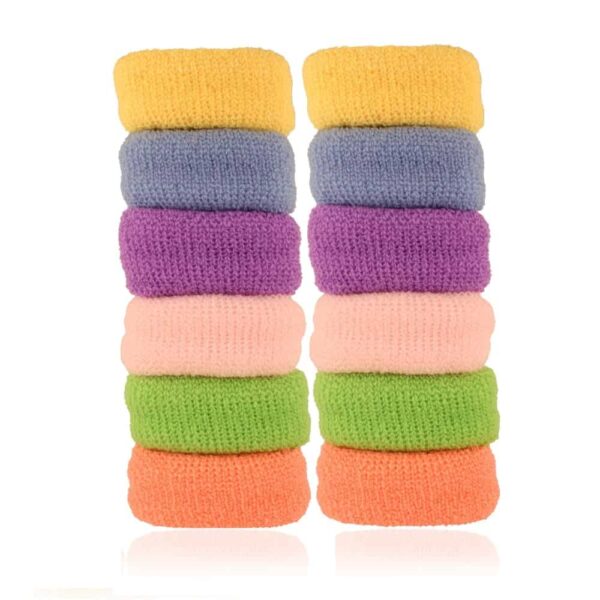 ACCESSHER Soft Multicolor Woolen Jumbo Hair Scrunchies