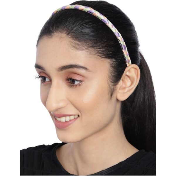 Multicolored Braided Hairband-HB0221RR50M