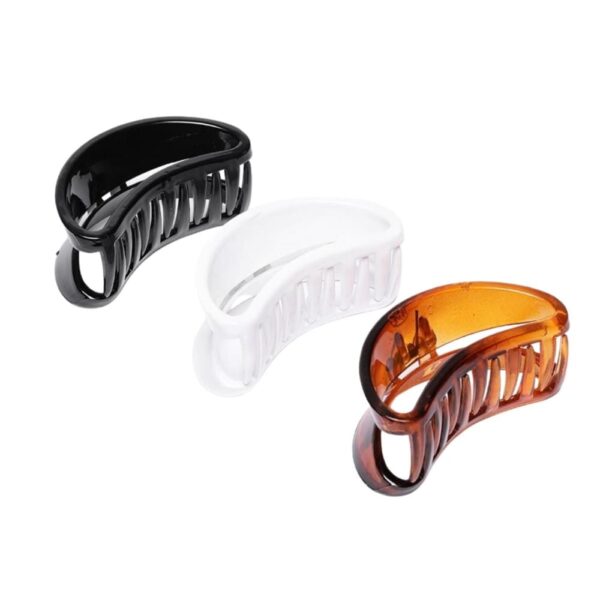 AccessHer Women Brown Black Set of 3 Claw Clip