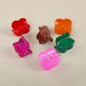 Multicolour Acrylic Hair Cluther/ Hair Claw Clip Pack of 6 for Women
