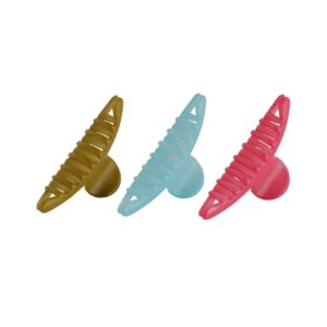 Multicolour Acrylic Material Hair Clutcher/ Hair Claw Clip for Women Pack of 3 for Women