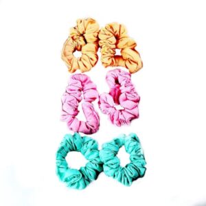 Multicolour Fabric Set of 24 Hair Rubber Bands/ Hair Scrunchies for Women