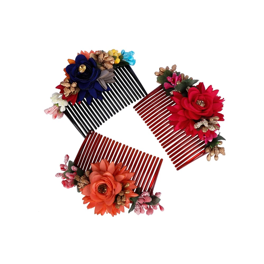Accessher Flower Hair Clip Accessories for Women Multicolor