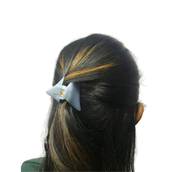 Accessher Multicolor Acrylic Material Stone Butterfly Clip