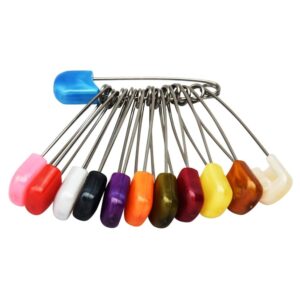 Multicolour Metallic Safety Pins/ Saree Pins for Women