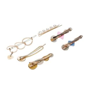 Multicolour Quirky Hair Pins Set of 6 for Women.