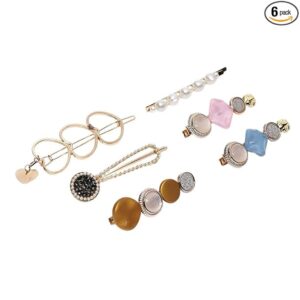 Multicolour Quirky Hair Pins Set of 6 for Women.