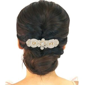 Multicolour Rhinestone Studded Hair Barrette Buckle Clip Pack of 3 for Women