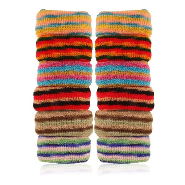 ACCESSHER Soft Multicolor Rubber Hair Band - Set of 24