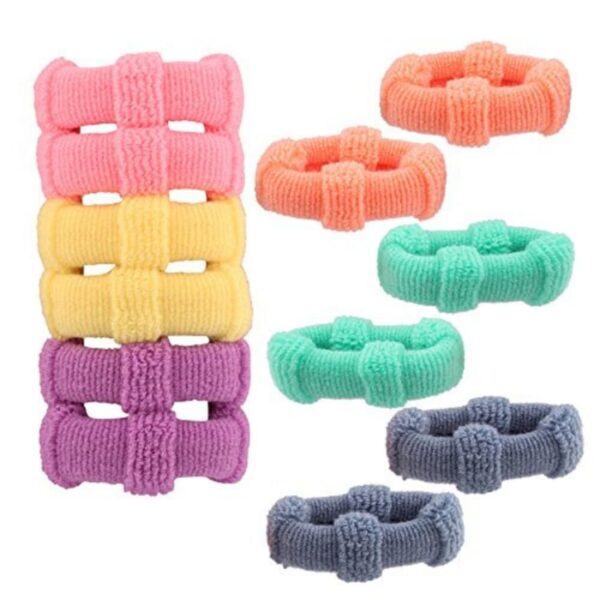 Multicolor Rubber Hair Band - Set of 12 Pcs-RB051715WLLT -