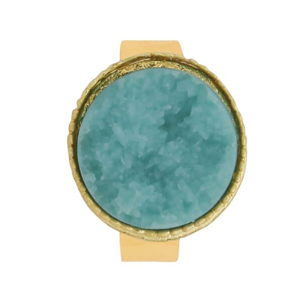 Ocean Blue Druzy Stone Handcrafted Finger Ring