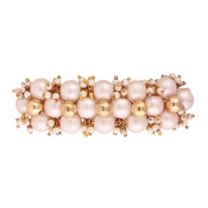 Pearl and Beads Embellished Hair Barrette Clip for Women