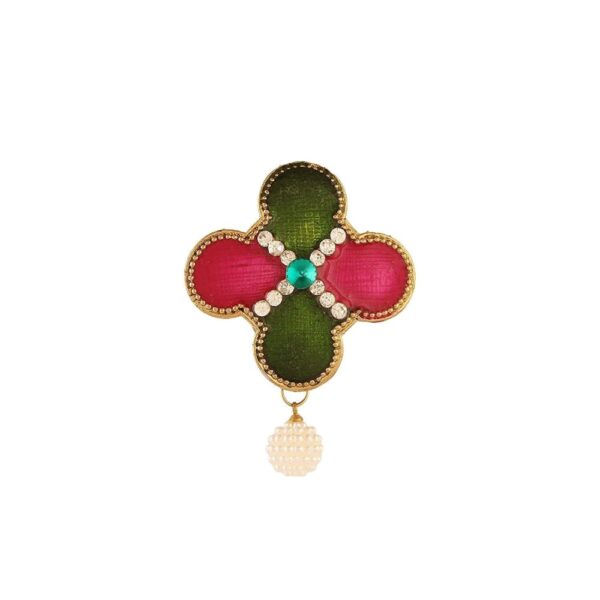 ACSPDND438MG -AccessHer Pearl Colorful Saree Pin Brooch - access-her