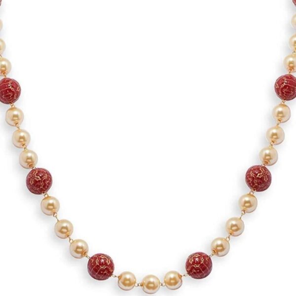 Pearl Stones Used Jaipuri Mala Necklace with
