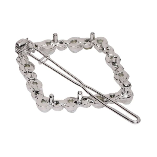 AccessHer Pearl Studded Silver Bumpit Hair Pin For Women -