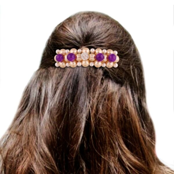 Accessher Designer Back Clip Hair Accessories with Pearls